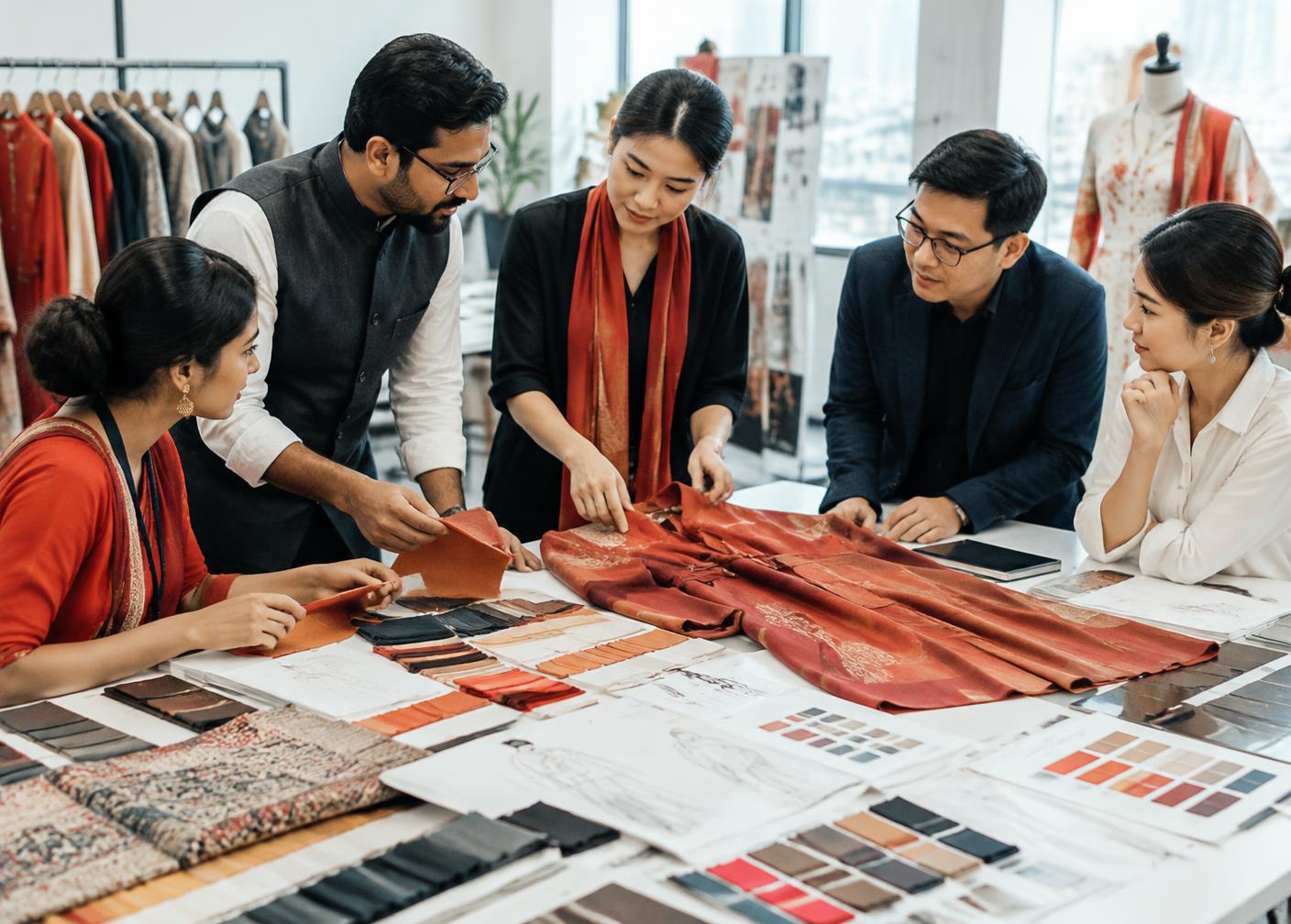 BDL team reviewing fashion product development